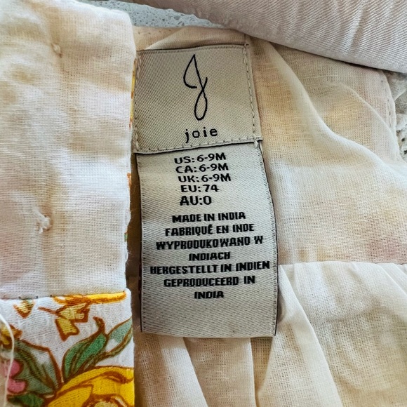 NEW Joie Baby Floral 2 Piece Outfit Size 6-9 Months NWT - Picture 4 of 11